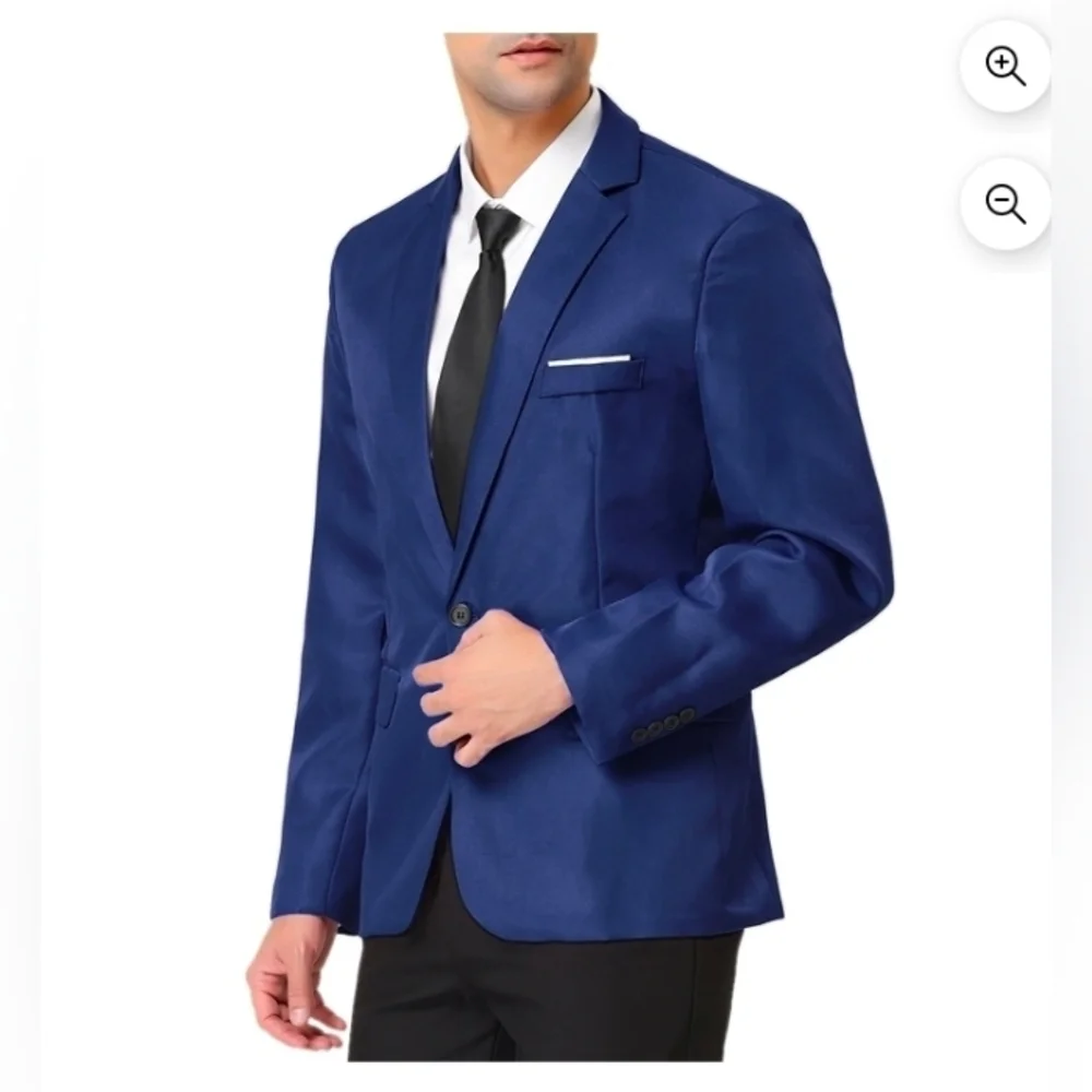 Lars Amadeus Men's Dress Slim Fit Blazer Single Breasted One Button Prom Suit